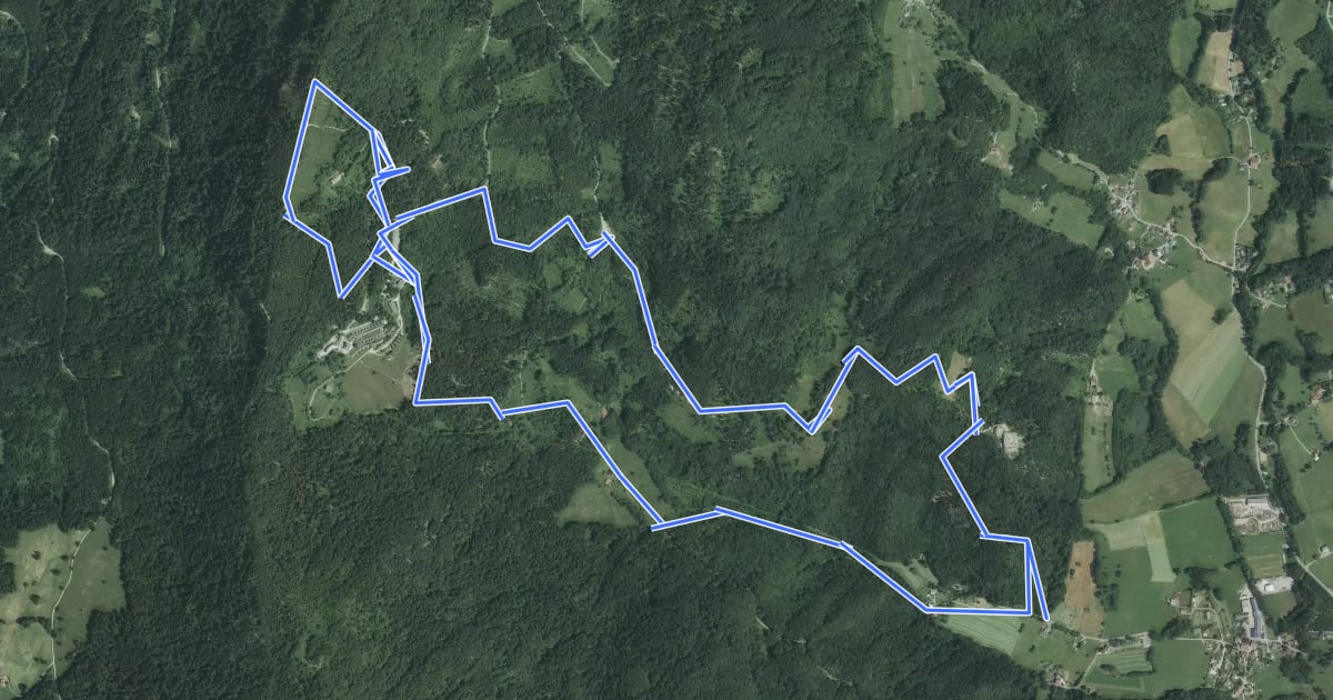 Маршрут Circuit du monastère et du Signal des Voirons на спутниковом снимке