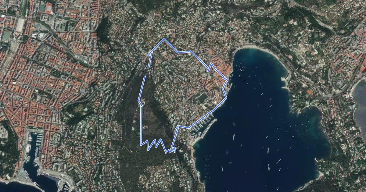 Маршрут Circuit du mont Alban на спутниковом снимке
