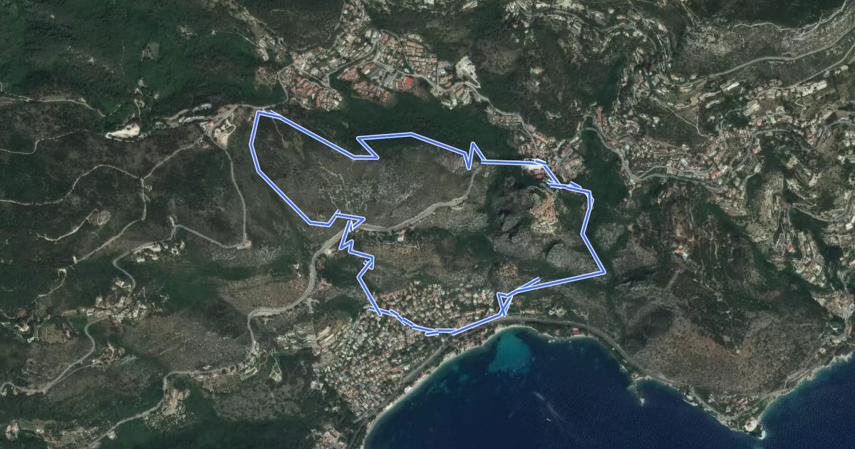 Маршрут Circuit du mont Bastide на спутниковом снимке
