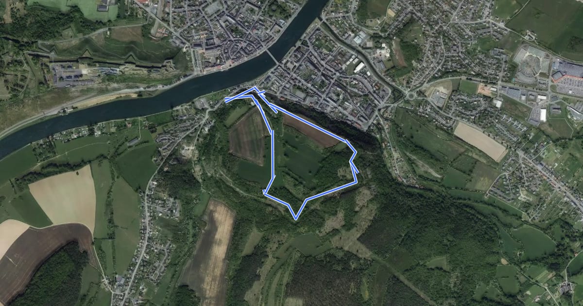 Маршрут Circuit du Mont d'Haurs на спутниковом снимке