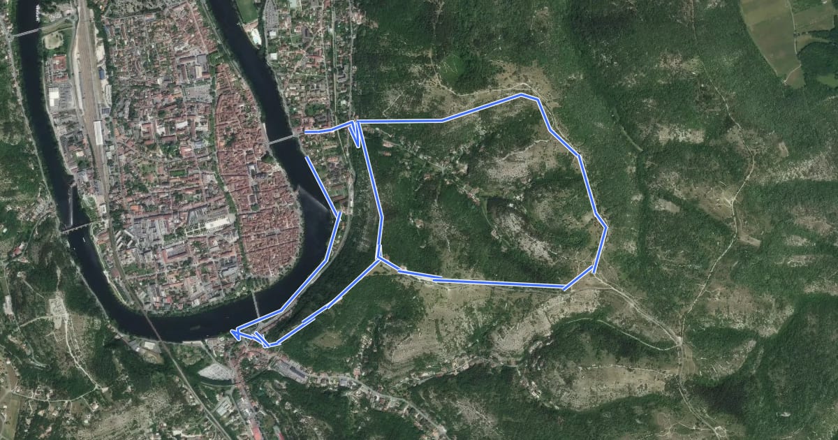 Маршрут Circuit du Mont Saint-Cyr на спутниковом снимке