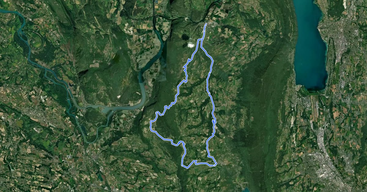 Маршрут Circuit du Mont Tournier на спутниковом снимке