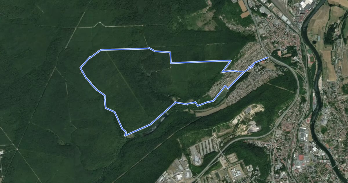 Маршрут Circuit du Noirval на спутниковом снимке