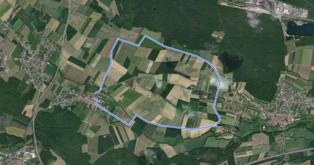 Маршрут Circuit du pélerin на спутниковом снимке