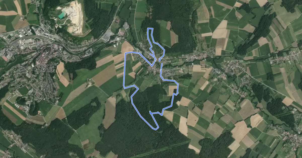 Маршрут Circuit du Patrimoine на спутниковом снимке