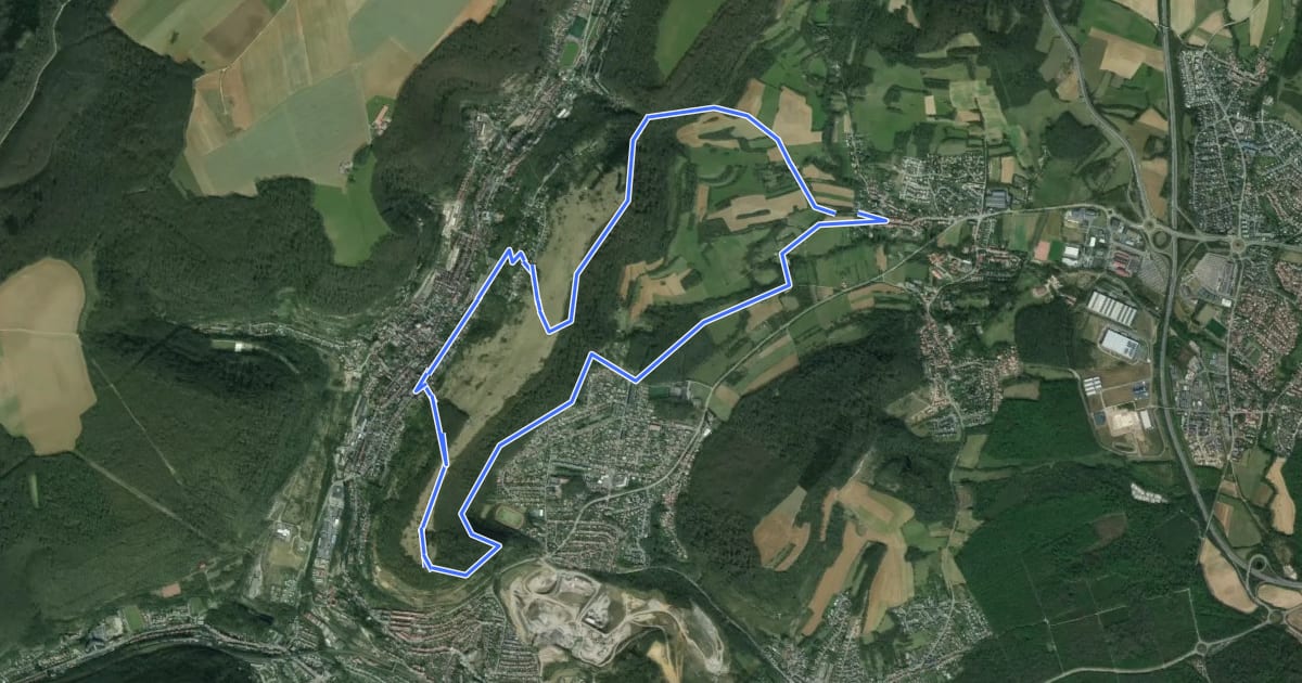 Маршрут Circuit du Plateau d'Algrange на спутниковом снимке
