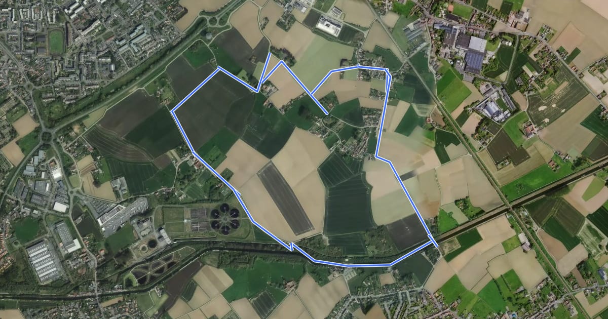 Маршрут Circuit du Plouys на спутниковом снимке