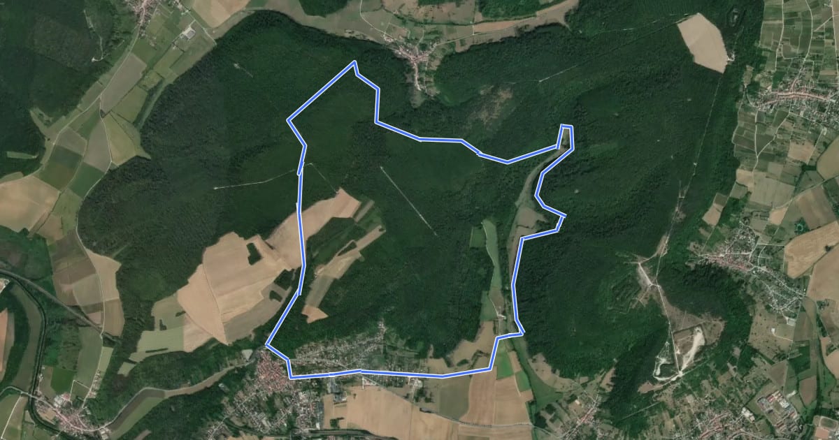 Маршрут Circuit du Point du Jour на спутниковом снимке