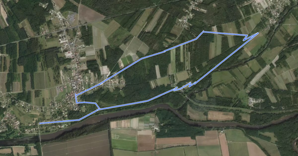Маршрут Circuit du pont-canal на спутниковом снимке