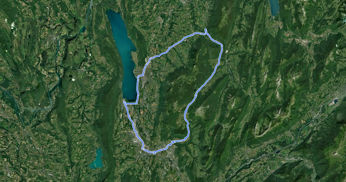 Маршрут Circuit du Pont de l'Abîme на спутниковом снимке