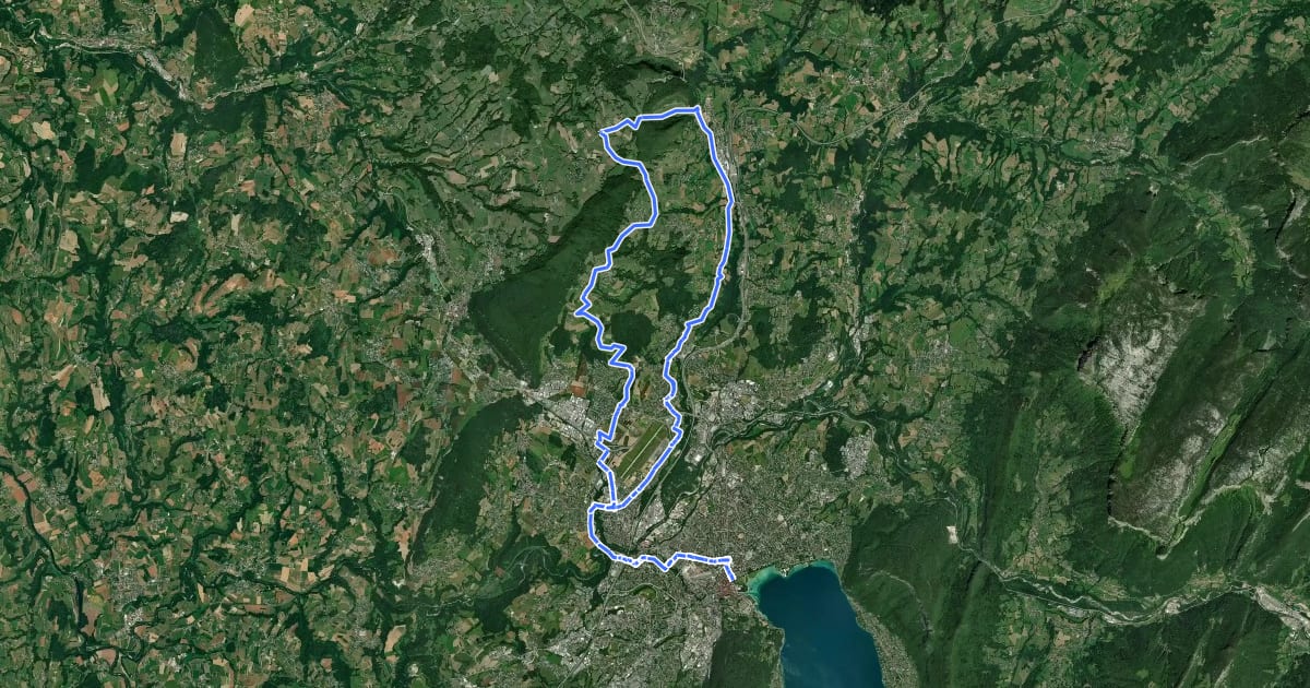 Маршрут Circuit du pont de la Caille на спутниковом снимке