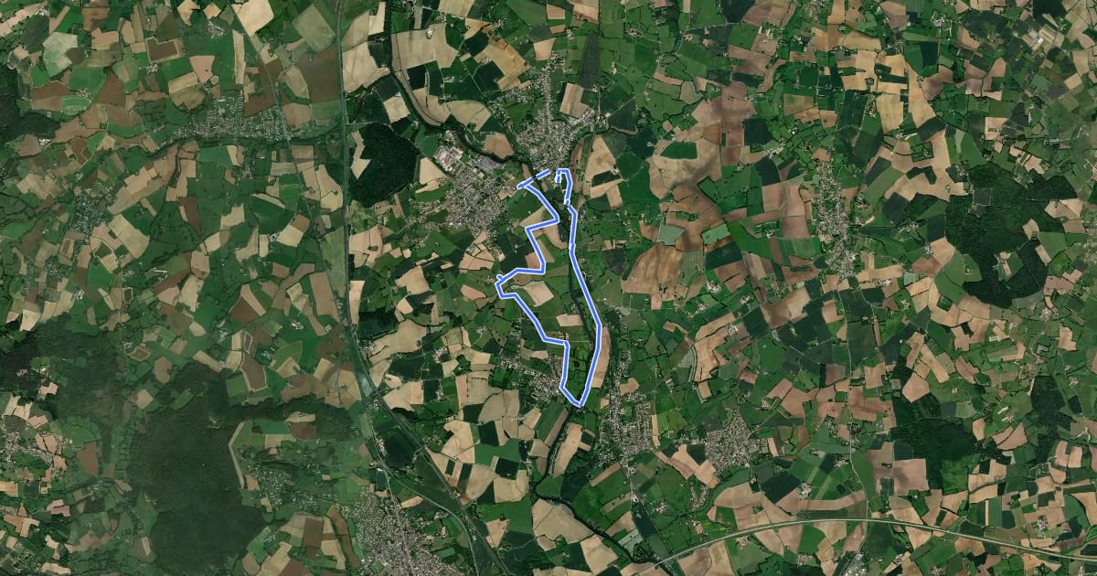 Маршрут Circuit du Pont de Pierre на спутниковом снимке