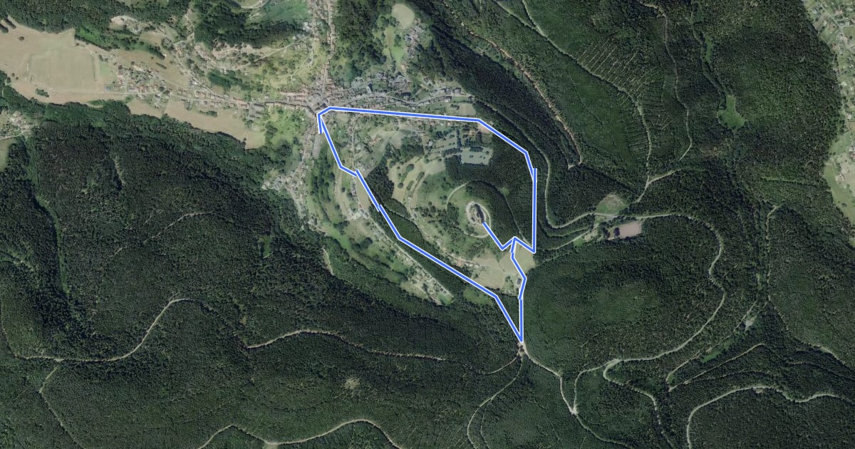 Маршрут Circuit du Rocher на спутниковом снимке