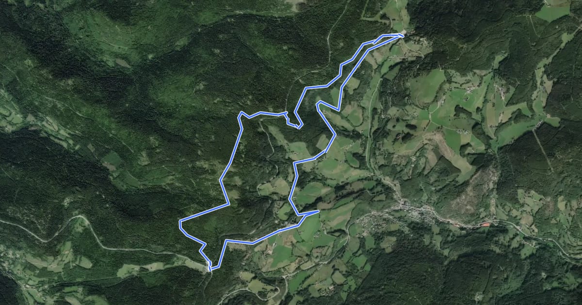 Маршрут Circuit du Rossberg на спутниковом снимке