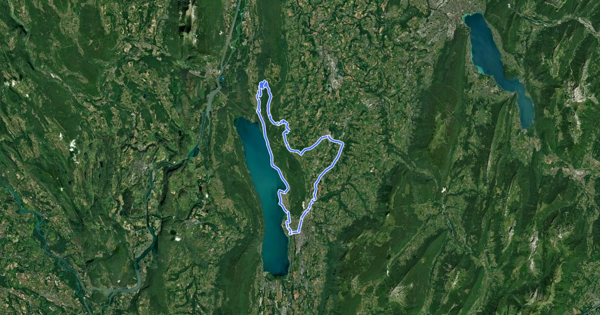 Маршрут Circuit du Sapenay на спутниковом снимке