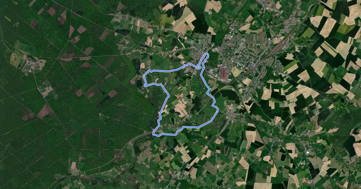 Маршрут Circuit du Sars Bara на спутниковом снимке