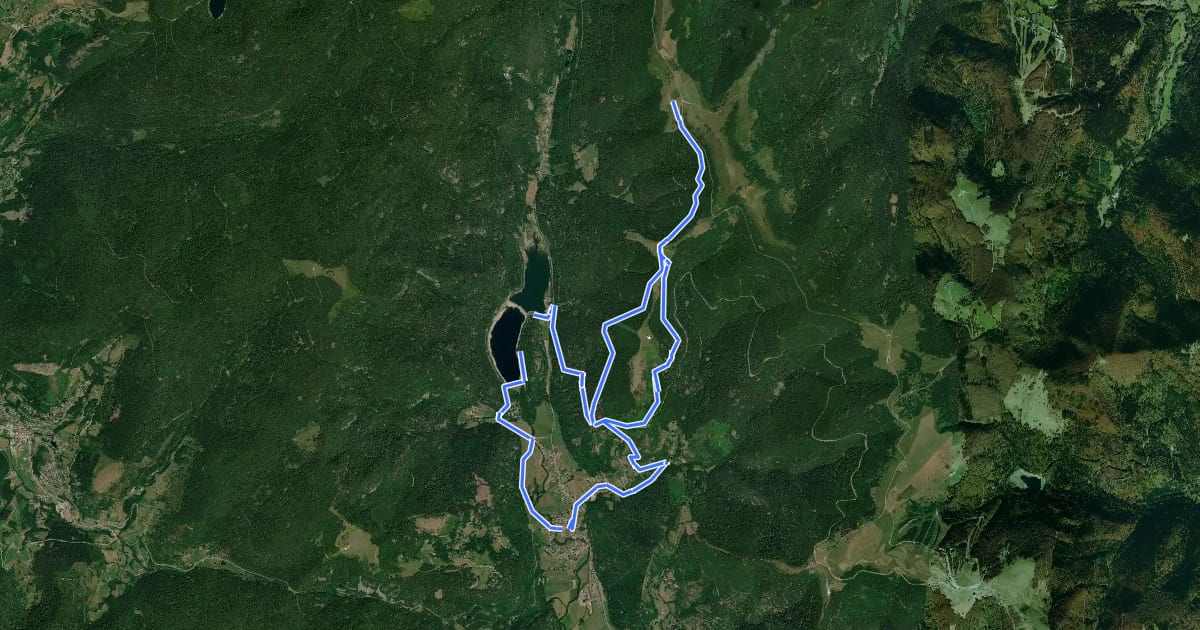 Маршрут Circuit du Schafert на спутниковом снимке