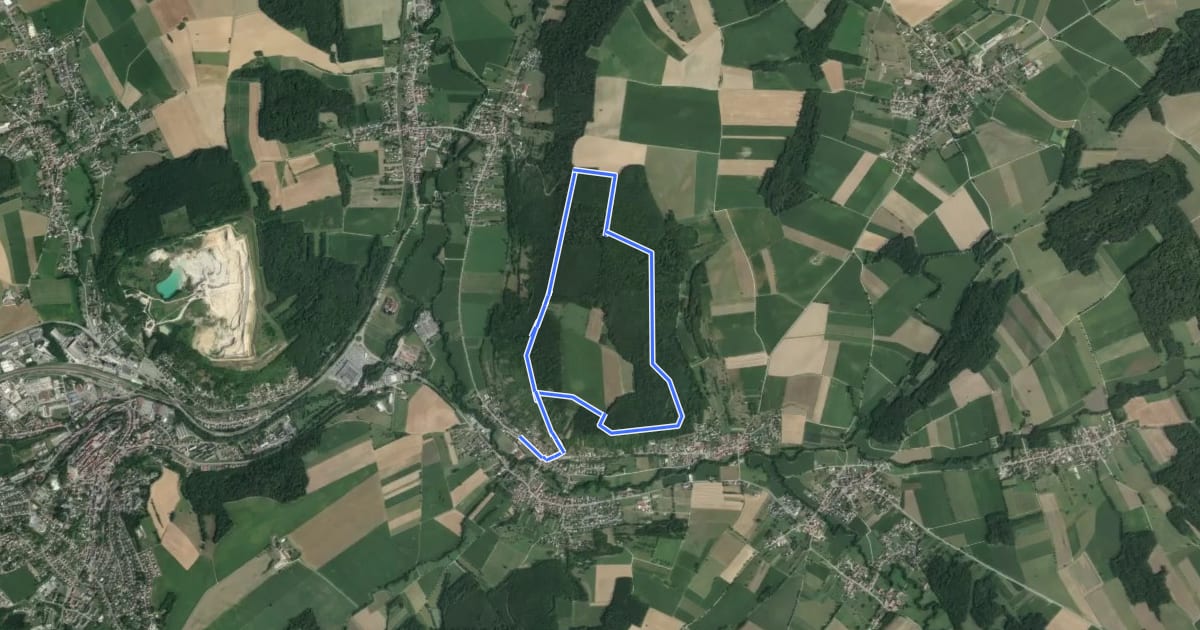 Маршрут Circuit du Talrain на спутниковом снимке