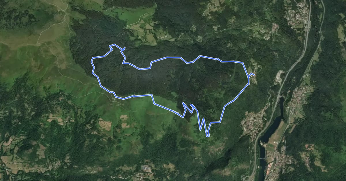 Маршрут Circuit du Taus на спутниковом снимке