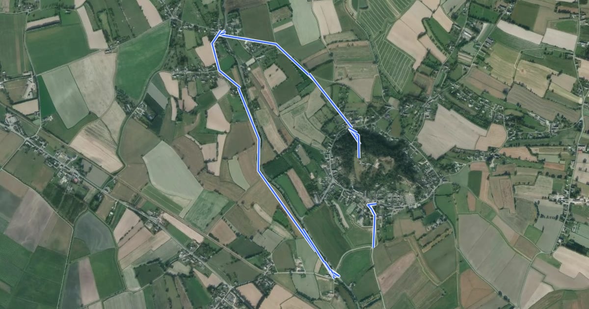 Маршрут Circuit du Tertre на спутниковом снимке