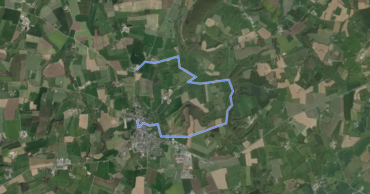 Маршрут Circuit du Tertre Montécot на спутниковом снимке