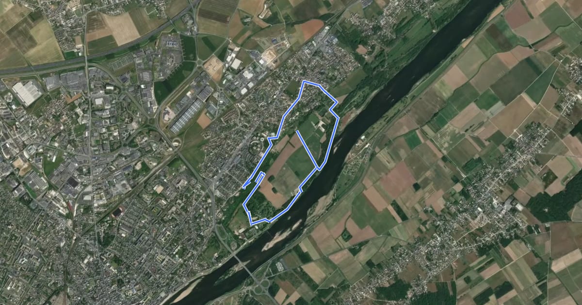 Маршрут Circuit du val на спутниковом снимке