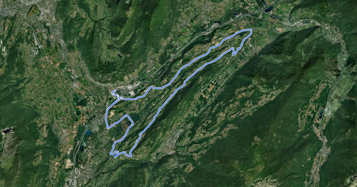 Маршрут Circuit du Val Coisin на спутниковом снимке