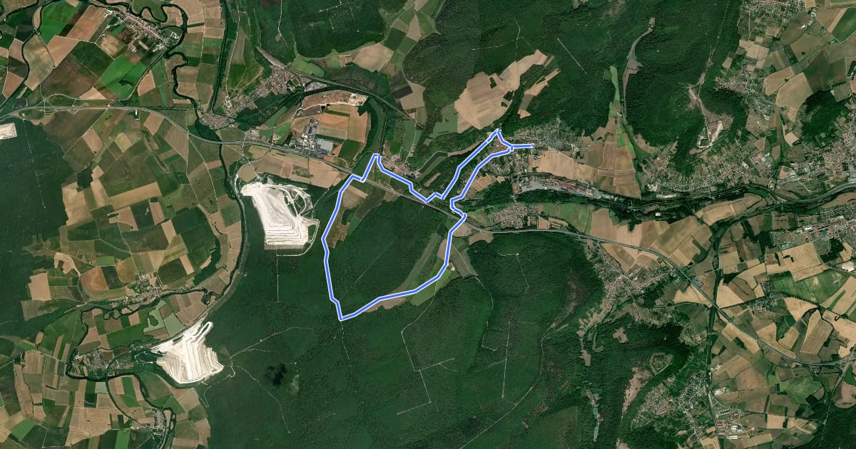 Маршрут Circuit du Val de l'Âne на спутниковом снимке