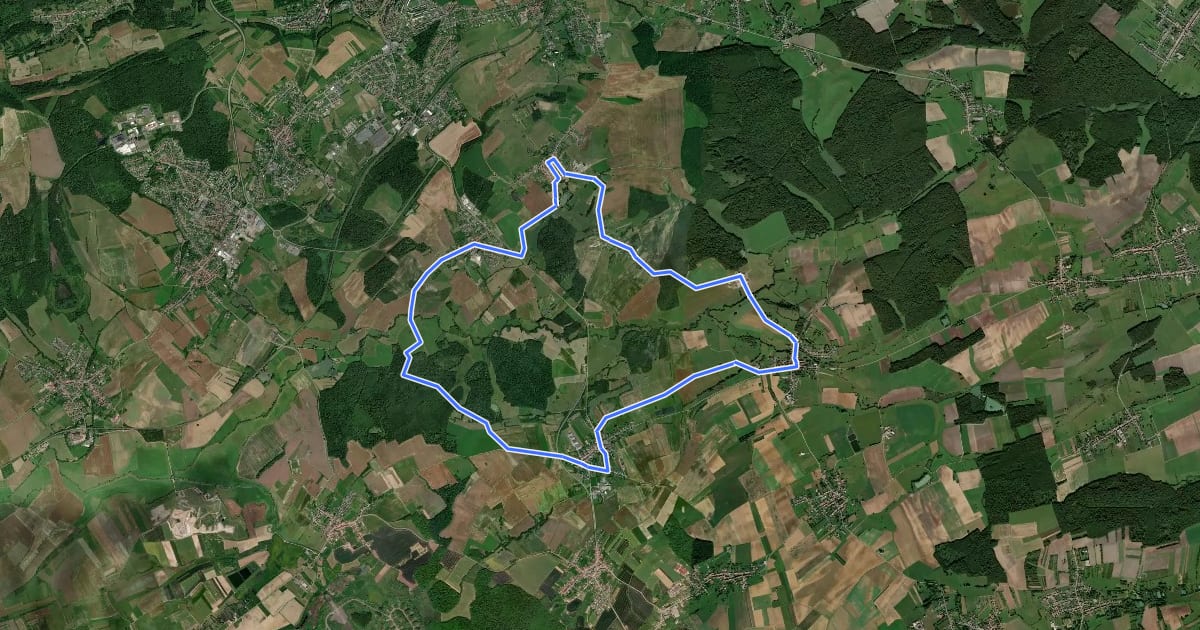 Маршрут Circuit du Val de Nied на спутниковом снимке