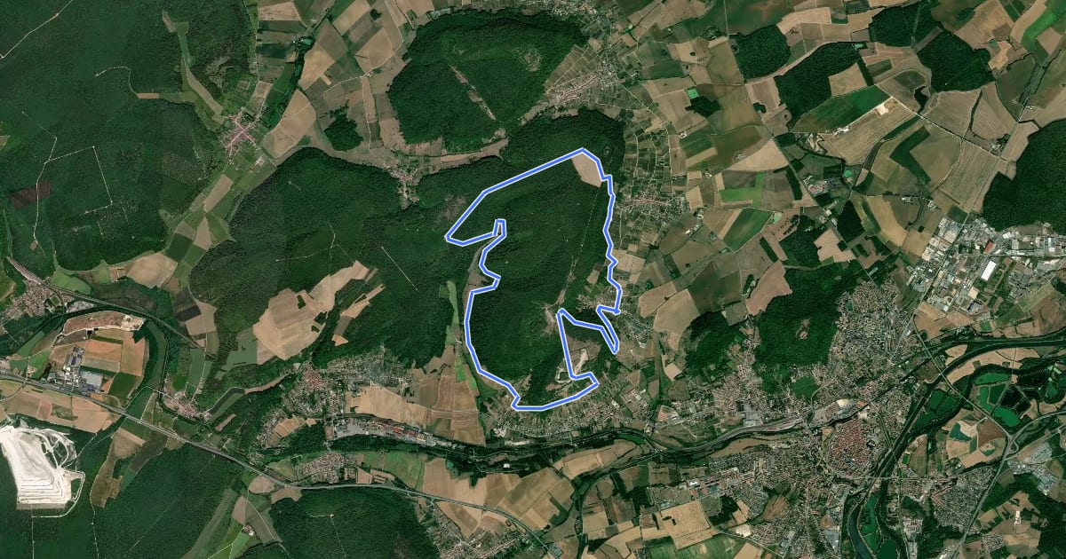 Маршрут Circuit du Val des Nonnes на спутниковом снимке