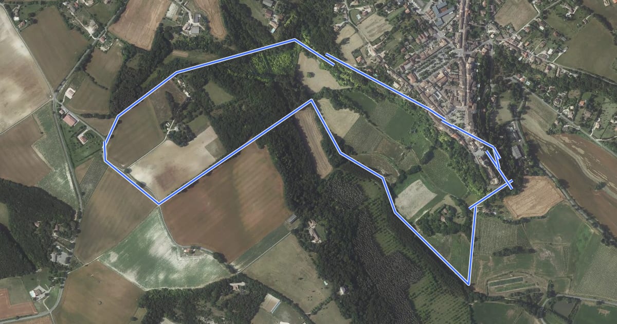 Маршрут Circuit du Vallon de Lestang на спутниковом снимке
