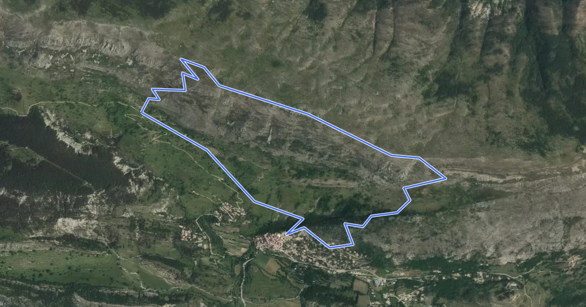 Маршрут Circuit du Viériou на спутниковом снимке