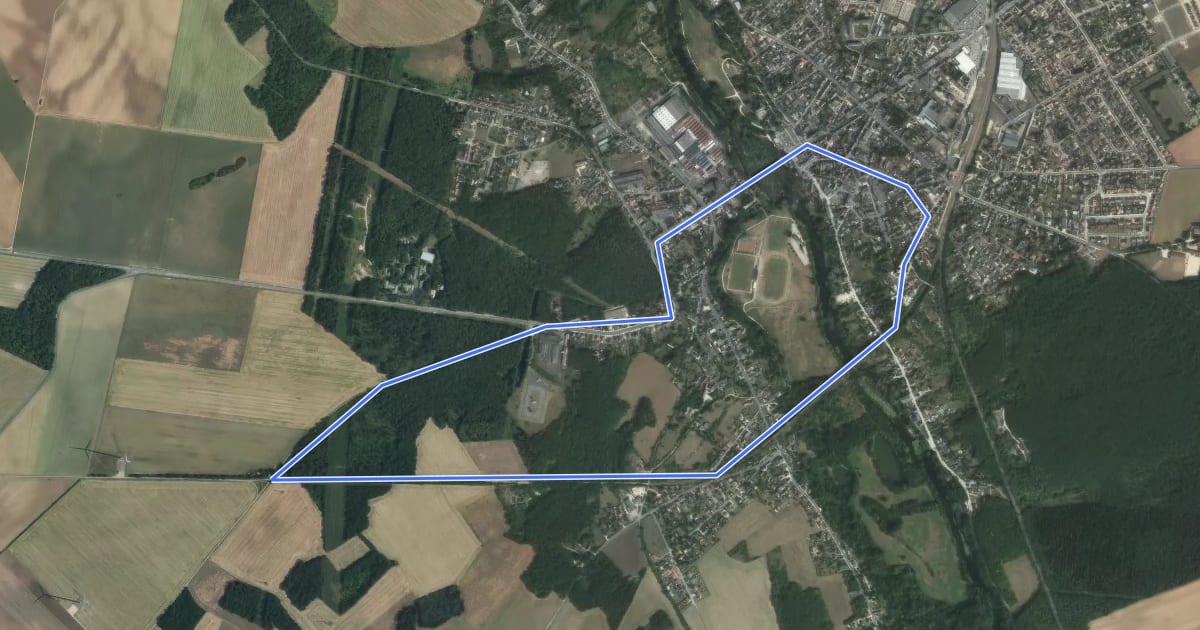 Маршрут Circuit du Viaduc на спутниковом снимке