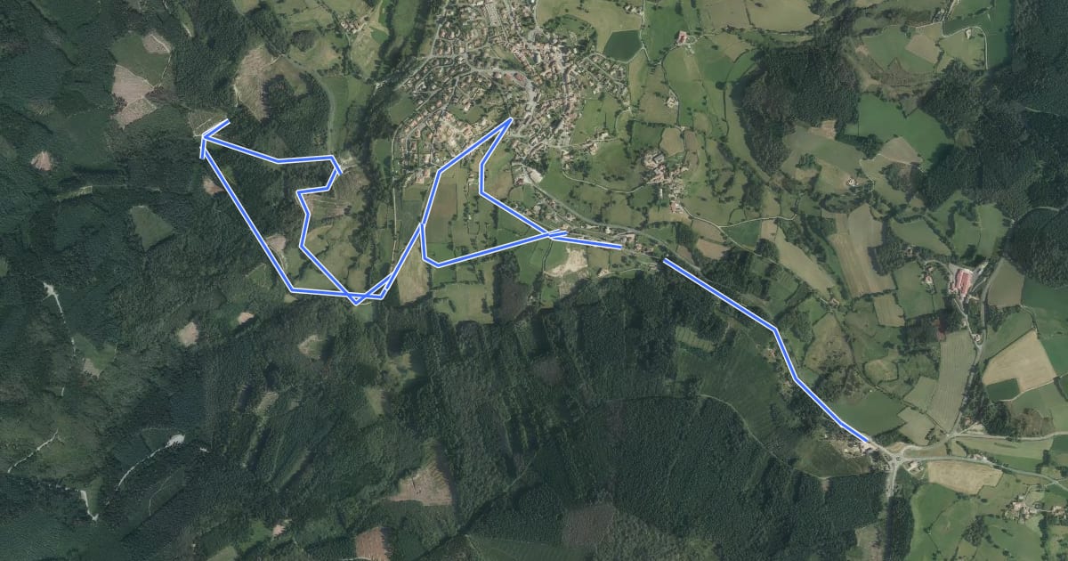 Маршрут Circuit du Viaduc du Châtelard на спутниковом снимке