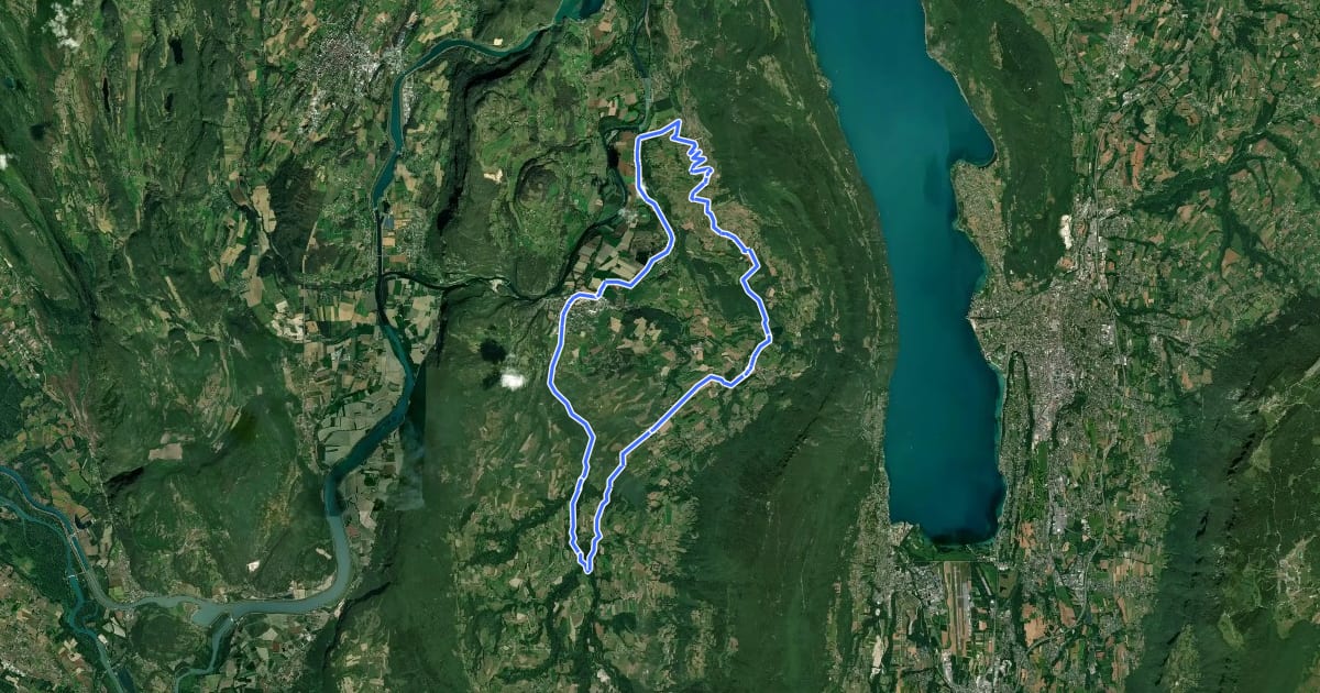 Маршрут Circuit du Vignoble на спутниковом снимке