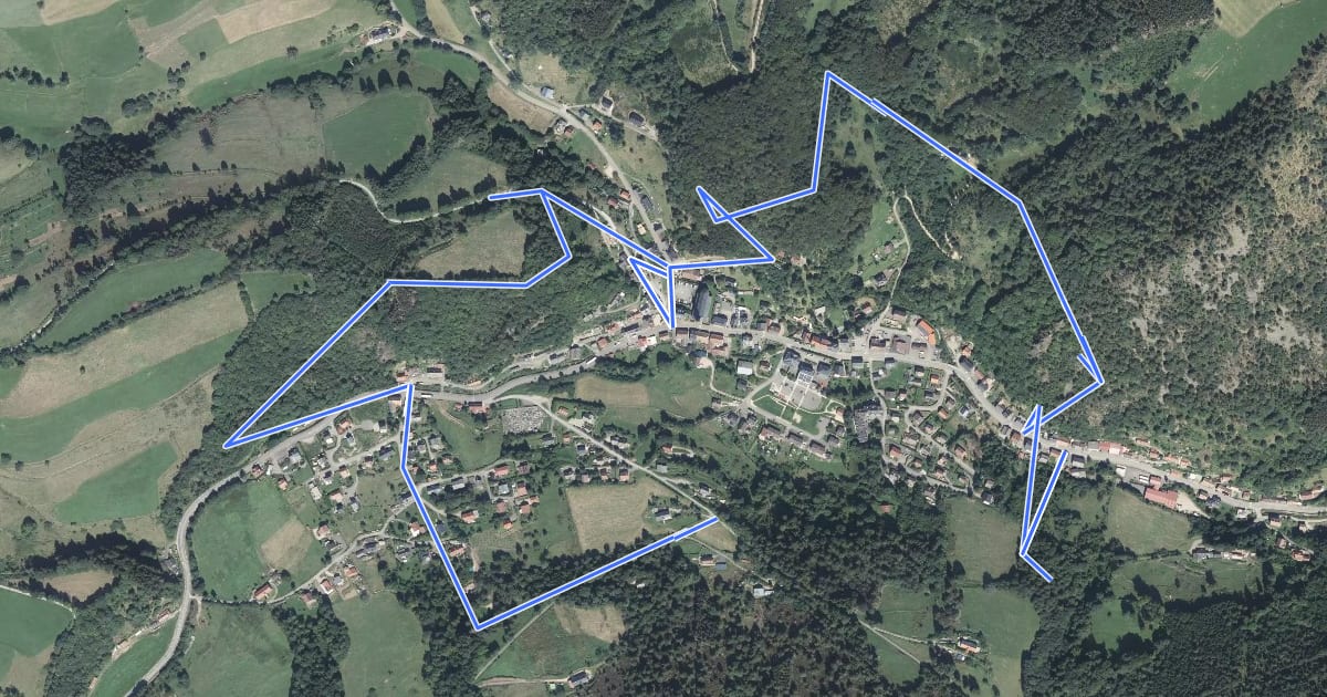 Маршрут Circuit du village на спутниковом снимке