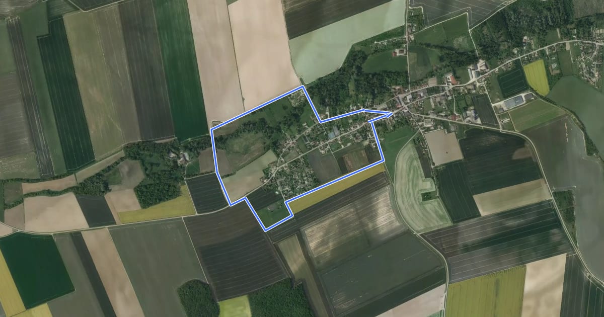 Маршрут Circuit du Village на спутниковом снимке