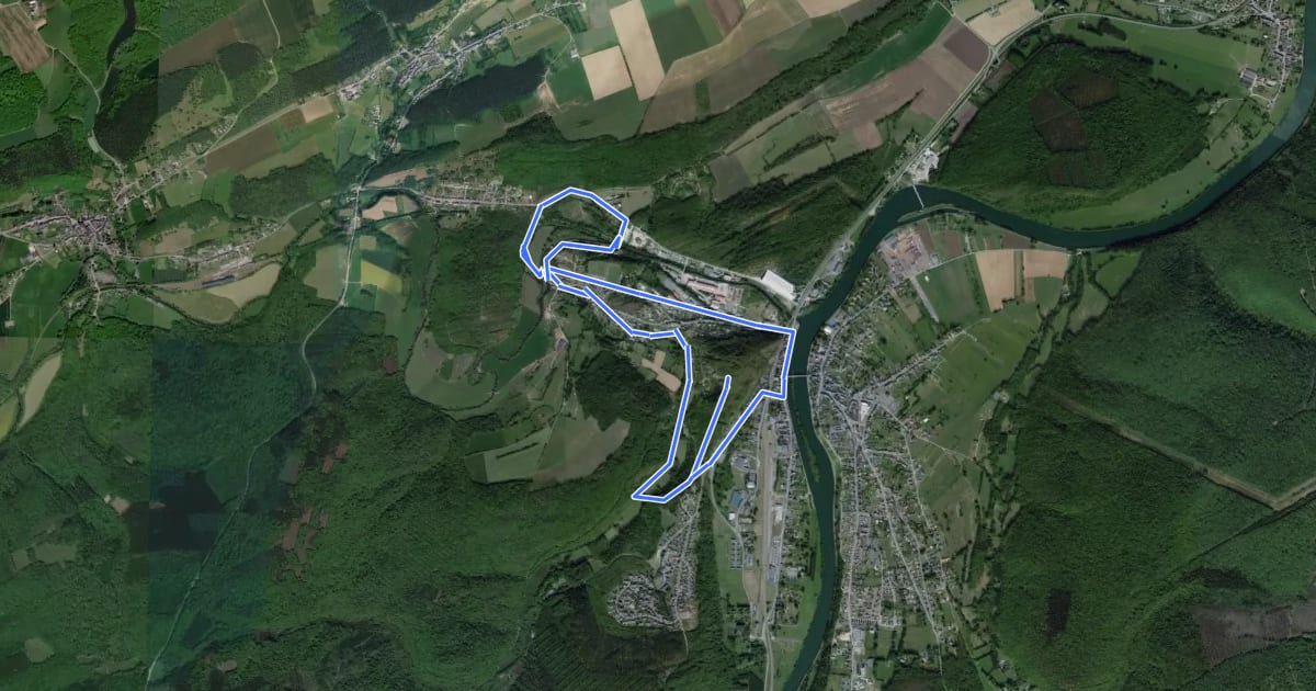 Маршрут Circuit du Viroquois на спутниковом снимке