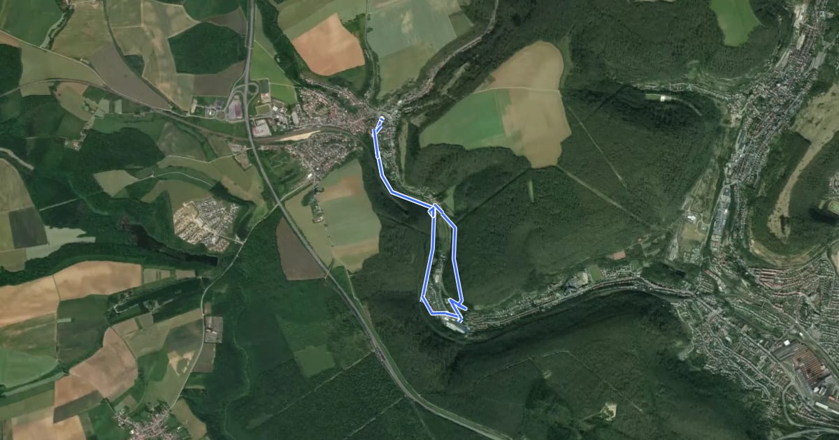 Маршрут Circuit du Woess на спутниковом снимке