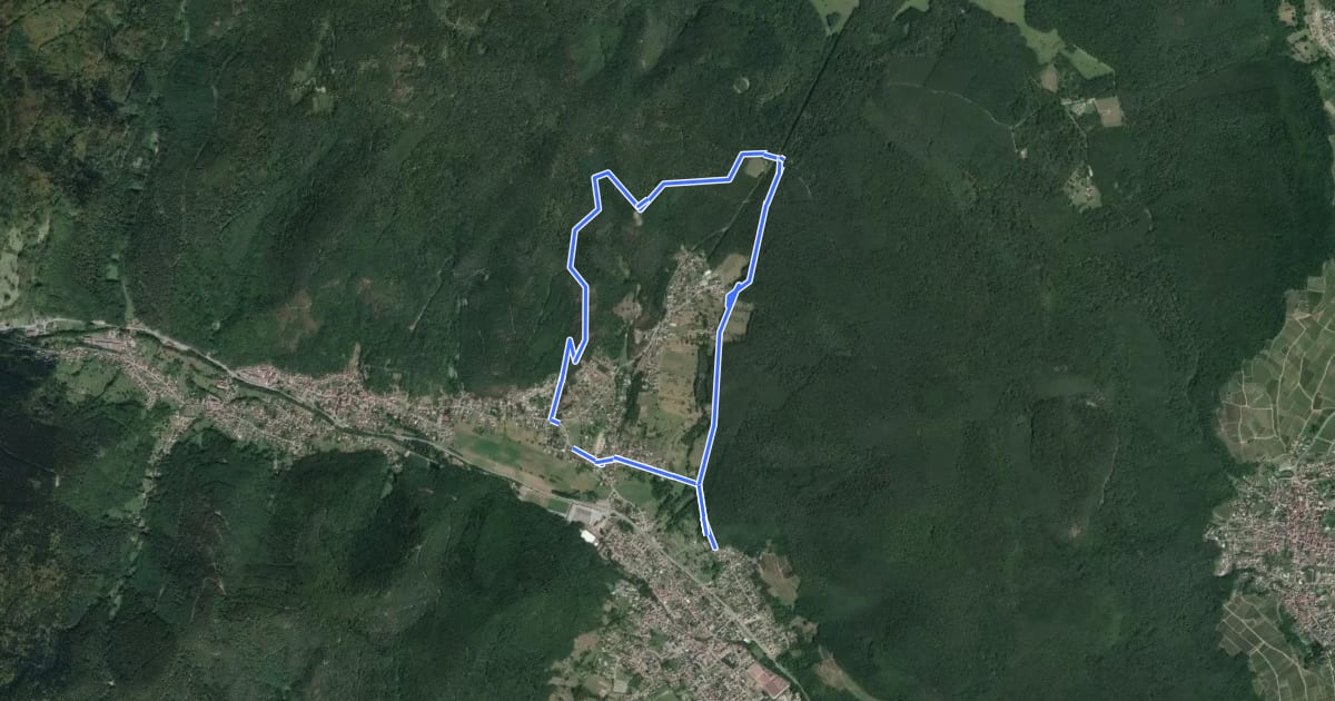 Маршрут Circuit entre grès et granit на спутниковом снимке