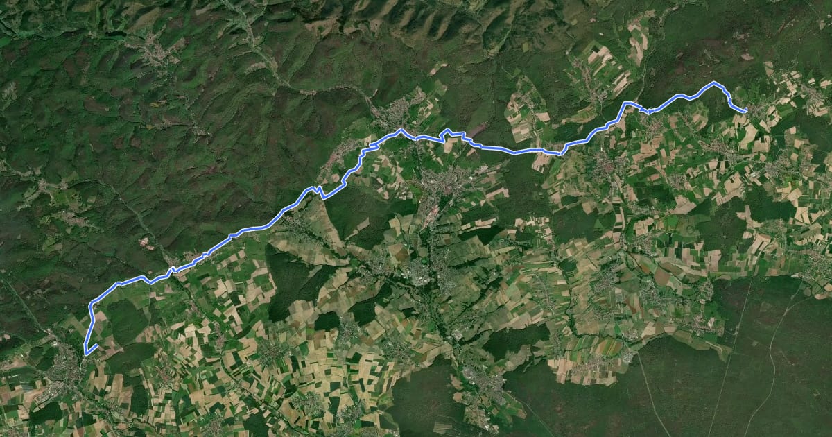 Маршрут Circuit entre l’Alsace et la Moselle-section 6 на спутниковом снимке