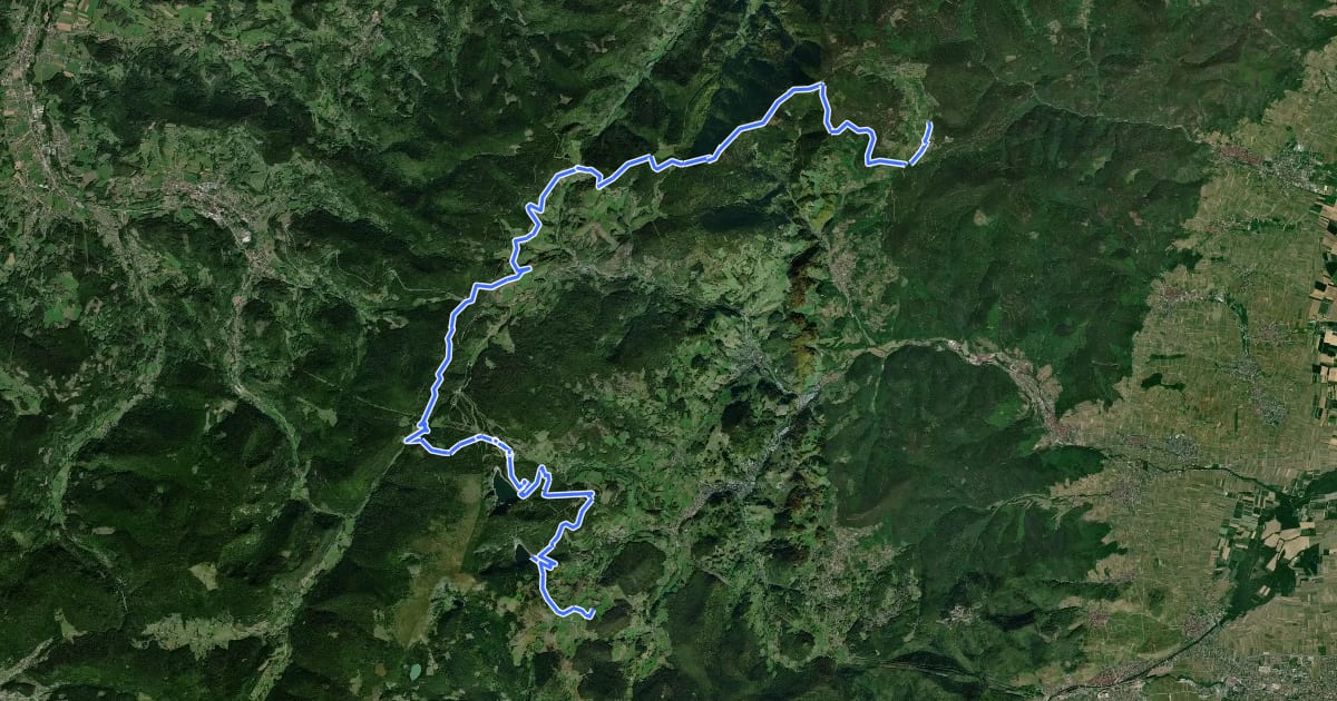 Маршрут Circuit entre l’Alsace et les Vosges-section 1 на спутниковом снимке
