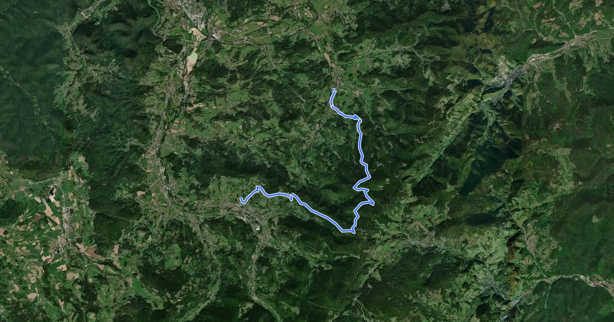 Маршрут Circuit entre l’Alsace et les Vosges-section 7 на спутниковом снимке