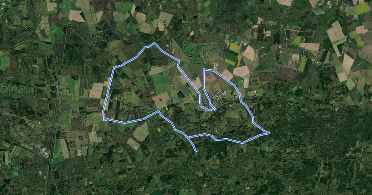 Маршрут Circuit entre Plaine et Forêt на спутниковом снимке