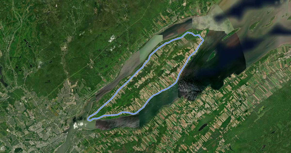 Маршрут Circuit Félix-Leclerc на спутниковом снимке