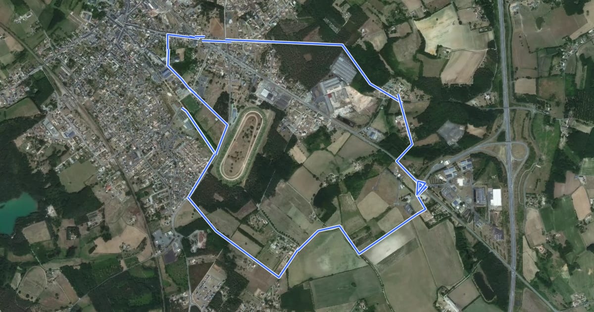 Маршрут Circuit Fontenailles – Prâle на спутниковом снимке