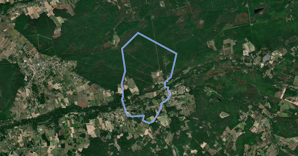 Маршрут Circuit Forêt et Château на спутниковом снимке