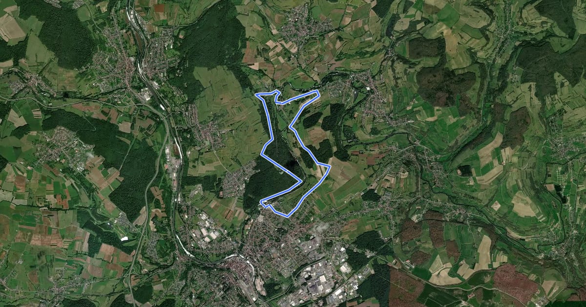 Маршрут Circuit Franco-Allemand n°2 на спутниковом снимке
