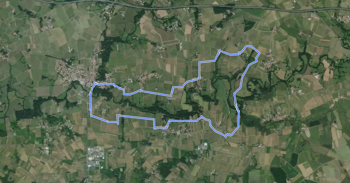Маршрут Circuit gallo-romain на спутниковом снимке