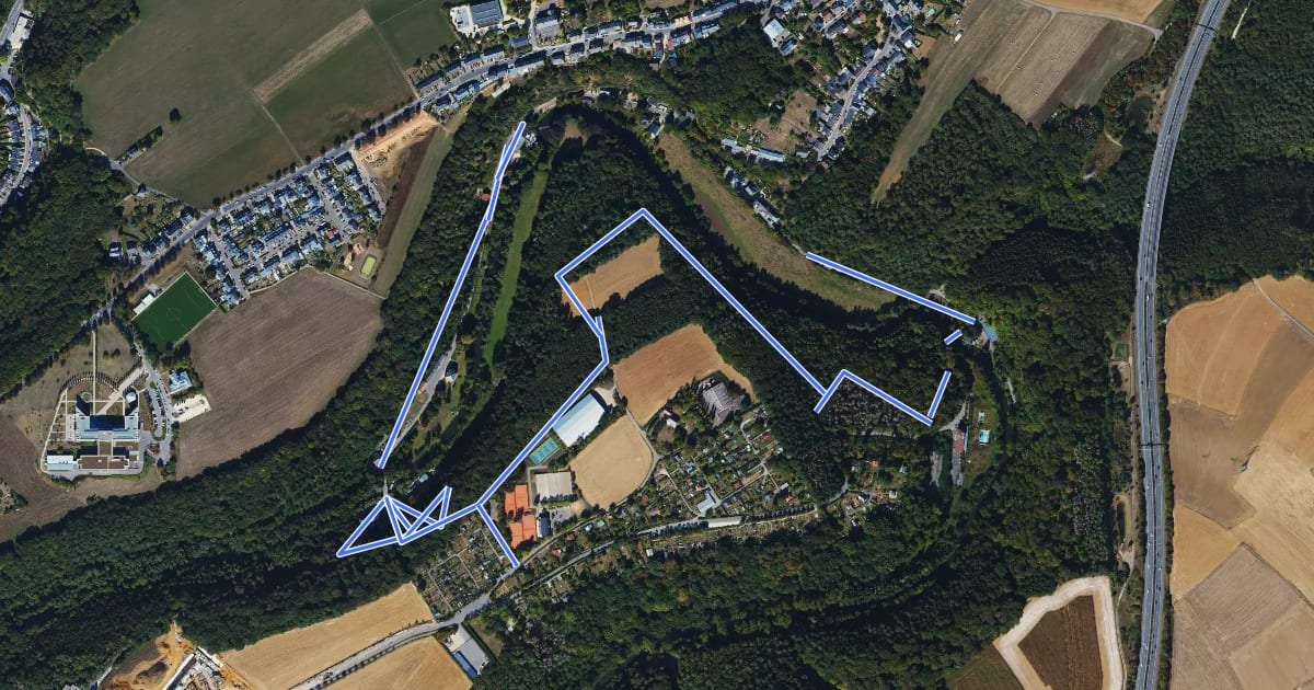 Маршрут Circuit Godchaux на спутниковом снимке